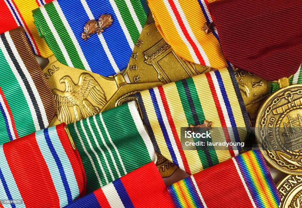 Collage de militar y cintas de las medallas - Foto de stock de Ejército del Aire libre de derechos