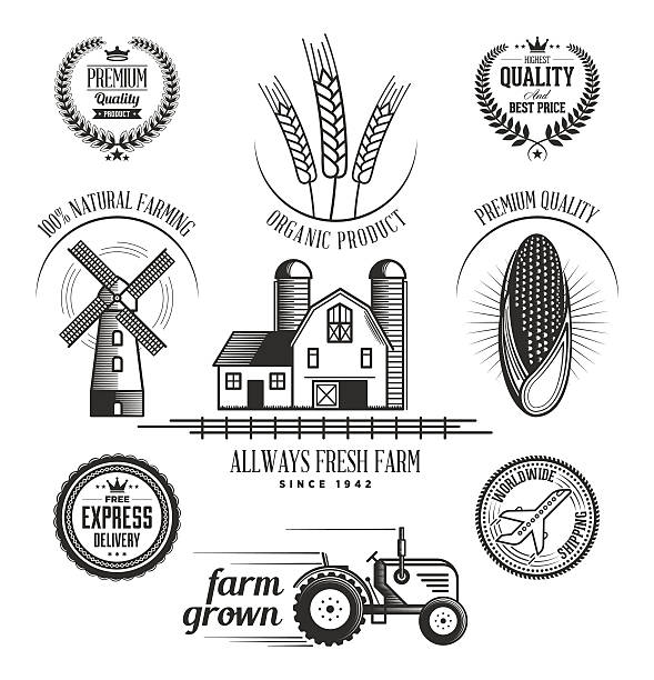 Linocut & Vintage Style Food Icons