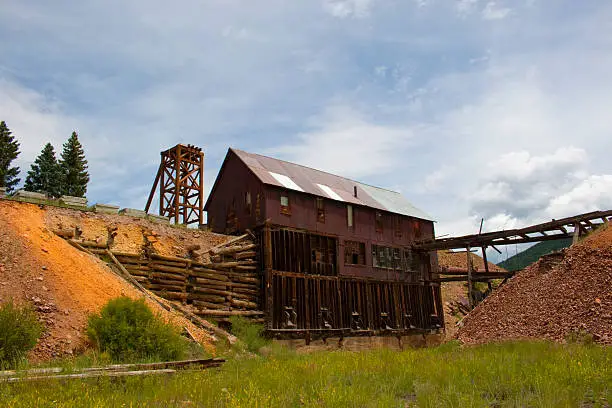 Abandoned gold mining operations turned into monuments near Goldfield and Victor in the southern Pike National Forest mountains