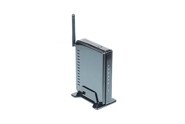 nero router wireless - router foto e immagini stock