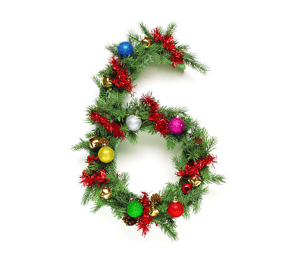 istock Collection of decorated Christmas tree letters and numbers 495925996