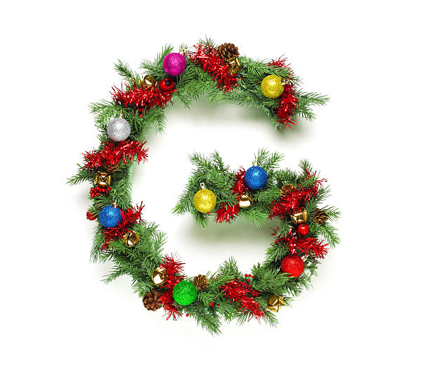 istock Collection of decorated Christmas tree letters and numbers 495926252