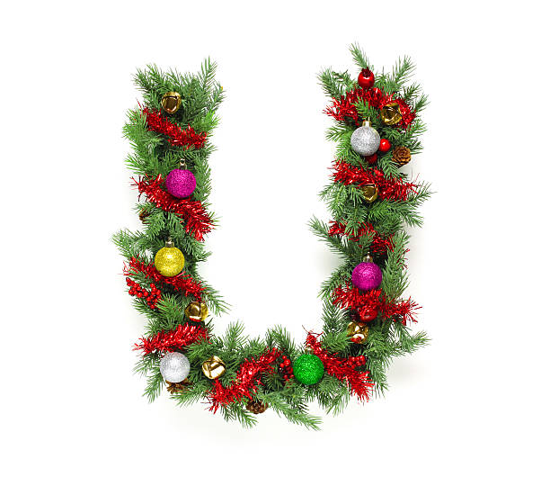 istock Collection of decorated Christmas tree letters and numbers 495926620