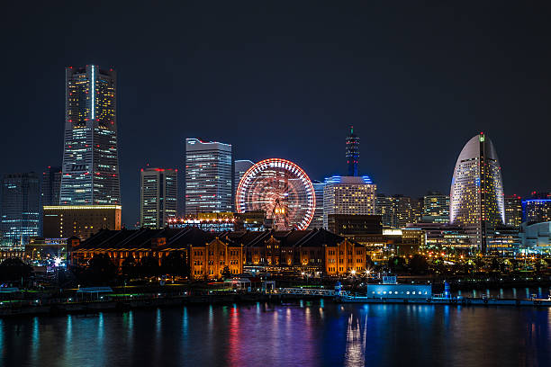 Yokohama city view at night.