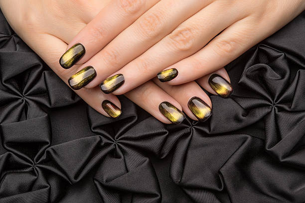 istock Beautiful woman's nails with nice stylish manicure. 495929486