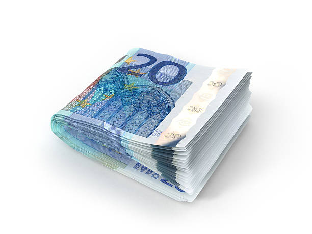 istock Pile of Euro banknotes isolated on a white background 495931458