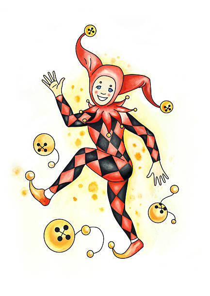 harlequin w circus - harlequin clown the circus mask stock illustrations