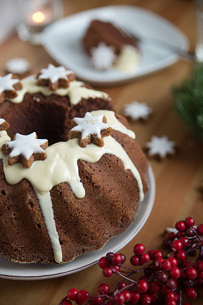 istock Chocolate Cake with cinnamon star cookies 495934882