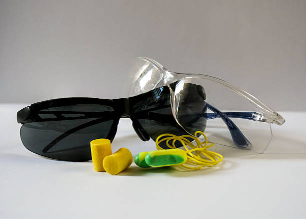 istock Safety glasses and ear plugs 495949062