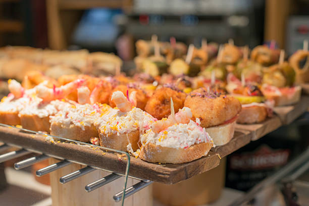 istock Spanish mixed tapas, Basque cuisine, pintxos Bilbao, Spain. 495949132