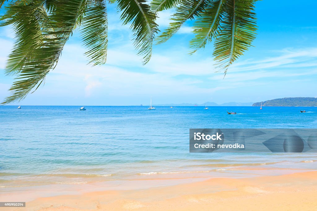 Tropical beach and Andaman sea Tropical beach and Andaman sea, Thailand 2015 Stock Photo