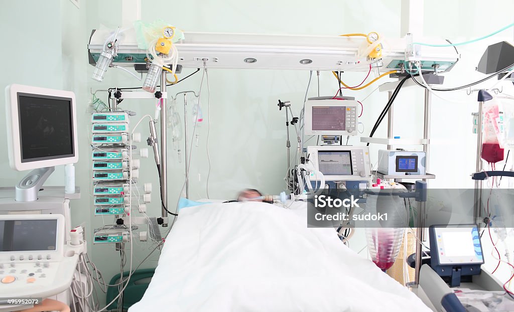 Patient ward of intensive care unit Domestic Room Stock Photo
