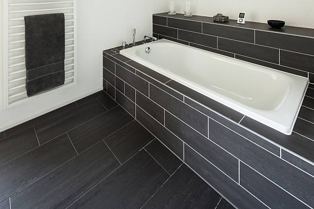 istock bathroom of modern house 495952740