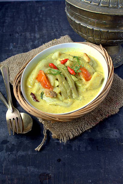 istock Cooked Yam Stalk with coconut milk 495959466