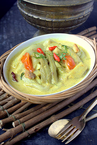 istock Cooked Yam Stalk with coconut milk 495959588