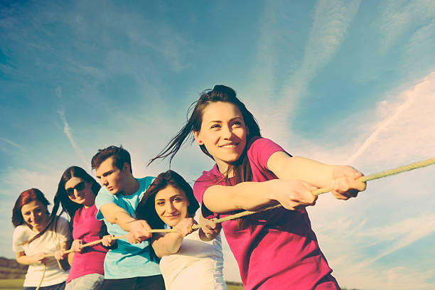 leisure games in summer day