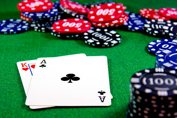 Blackjack hand stock photo