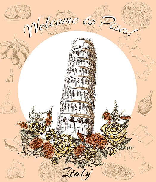 postcard достопримечательности италии - venice italy italy skyline europe stock illustrations