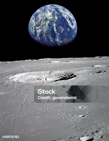istock Earth seen from the moon 495976782