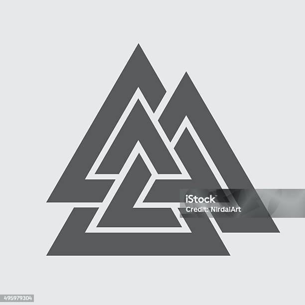 Valknut Icon Stock Illustration - Download Image Now - Viking, Symbol, Triangle Shape