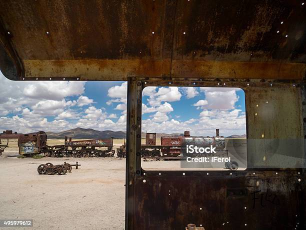 Train Cemetery In Uyuni Bolivian Stock Photo - Download Image Now - Bolivia, Cemetery, Train - Vehicle