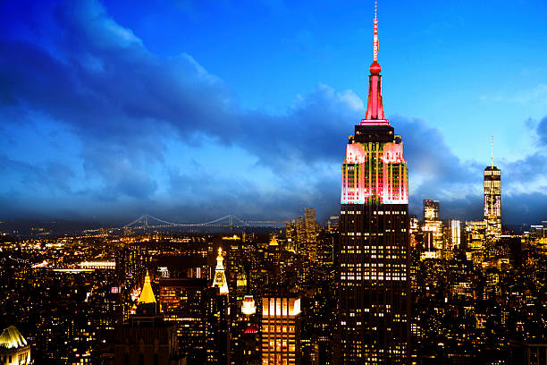istock New York City skyline. Night. Empire State Building. Twilight sky. 495979920