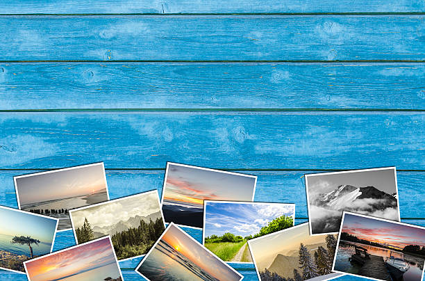 istock Travel photos on wooden background 495985790