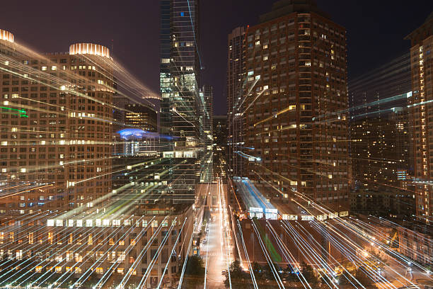 istock Zoom light streams architecture and cityscapes 495989568