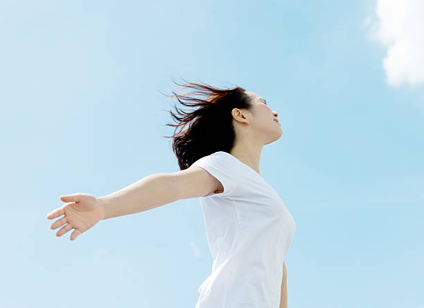 istock Young woman with hands stretched 495990674
