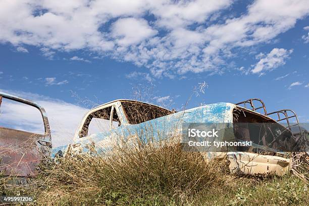 Abandoned Pickup Truck Stock Photo - Download Image Now - 2015, Abandoned, Broken