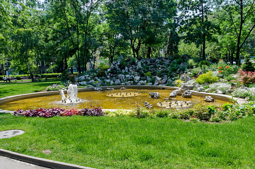 Doctors' Garden small fountain in Sofia, Bulgaria