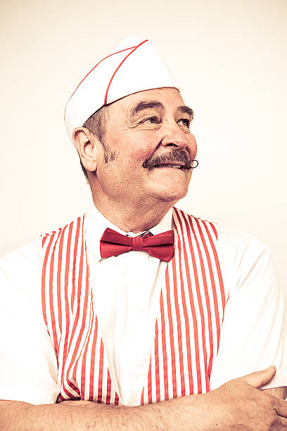 1950's Classic Diner Owner Portrait stock photo
