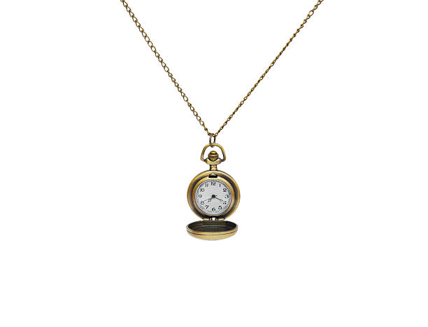 istock Old pocket watch isolated on white background. 496032856