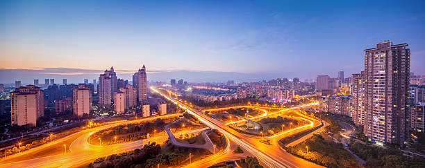 istock Modern city, a busy overpass 496033335