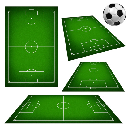 Illustration of a soccer field