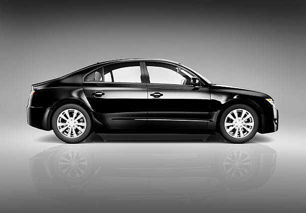 Three Dimensional Image of a Black Luxury Car