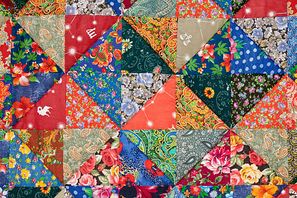 색상화 퀼트 배경기술 - patchwork quilt 뉴스 사진 이미지
