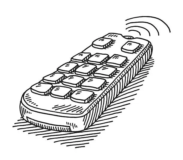 Vector illustration of Remote Control Drawing