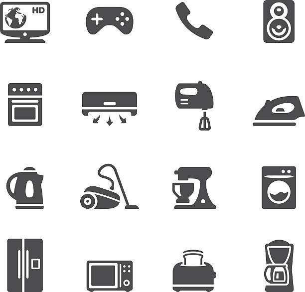 Soulico - Household Equipment Soulico collection - Household Equipment icons. toaster appliance stock illustrations