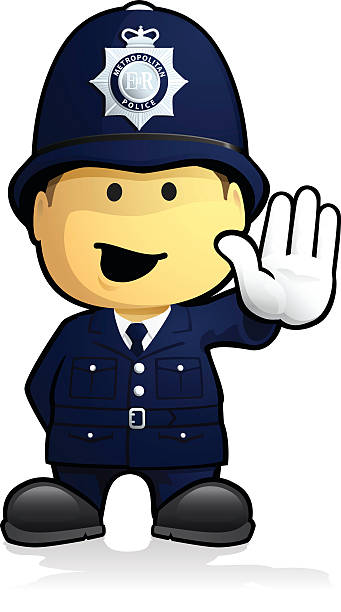 британский policeman - police helmet stock illustrations
