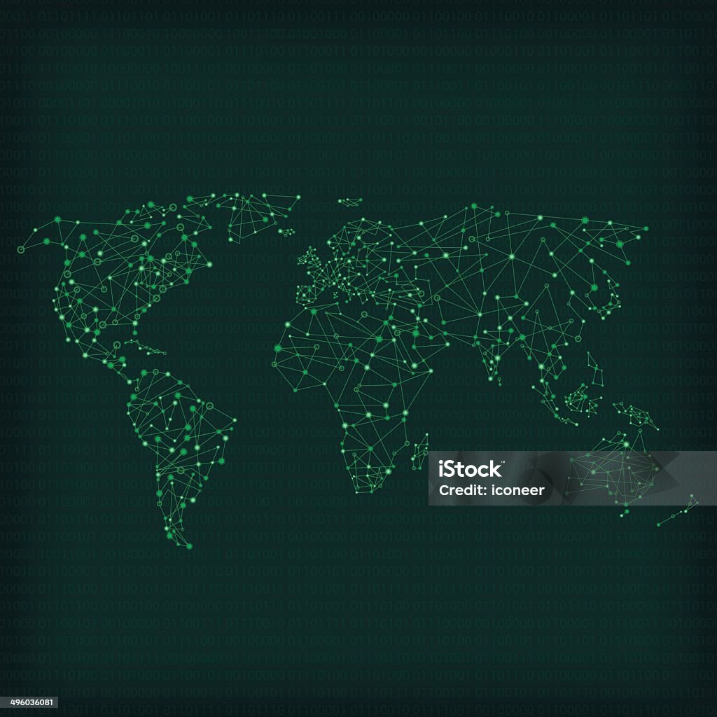 Welt Karte Netzwerk - Lizenzfrei Abstrakt Vektorgrafik