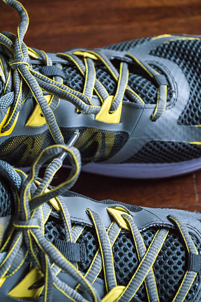 istock Close Up of Trainer/Running Shoe Laces 496036432