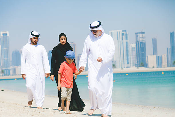 istock Emirati Family Enjoying at Beach 496036480