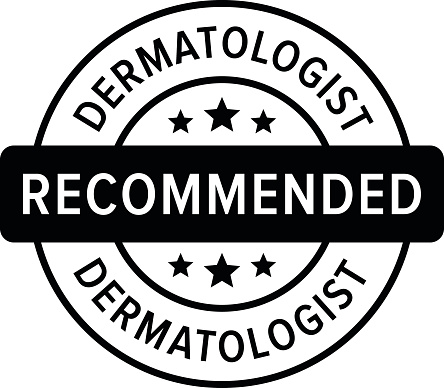 Dermatologist Recommended Label Sign Flat Icon Stock Illustration - Download Image Now - Dermatology, Advice, Endorsing - iStock