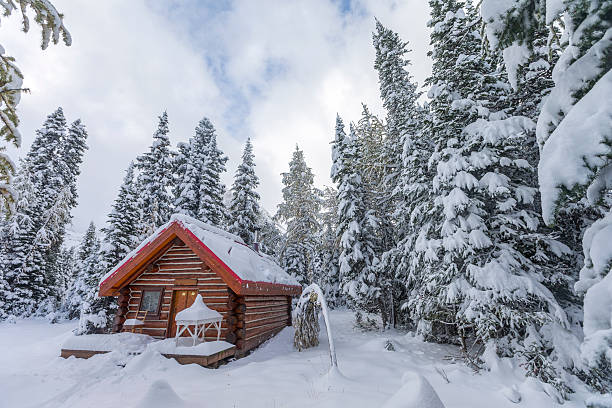 istock Cabin and Snow at Mount Assiniboine Provincial Park, Canada. 496062838