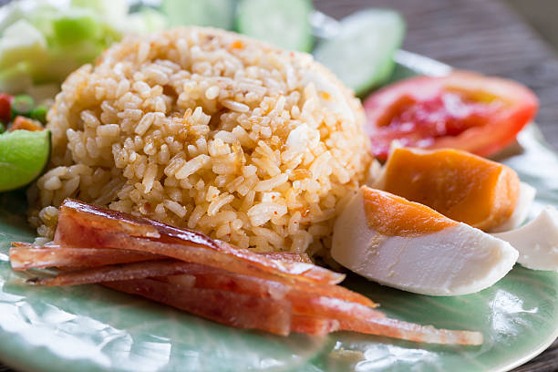 istock fried rice with chili, pork and salt 496062854