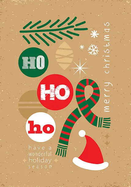 Vector illustration of I have I have! - christmas card