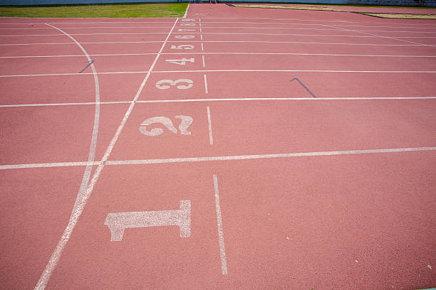 istock Numbers on running track  in stadium 496063314
