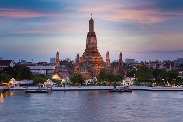 istock Temple of dawn Wat Arun Temple river front view 496064236