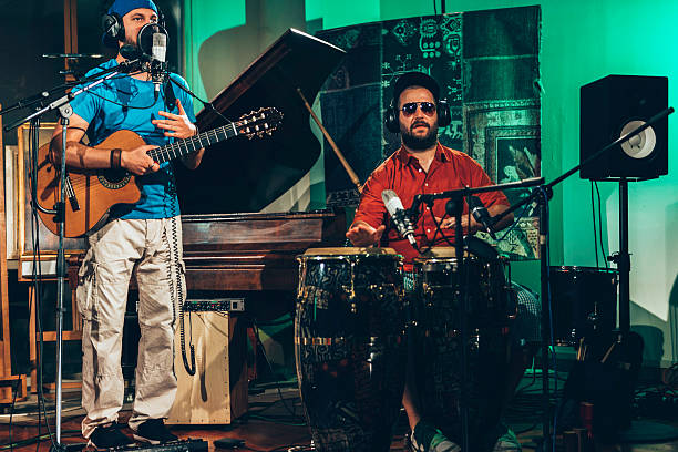 istock Musicians in recording studio 496064750